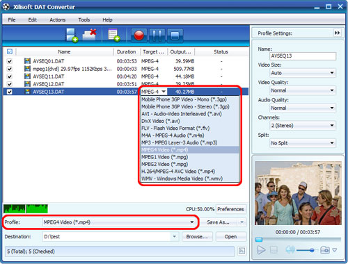 Xilisoft DAT Converter, Convert DAT to AVI, DAT to AVI Converter