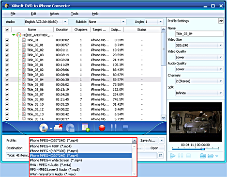 Xilisoft DVD to iPhone Converter