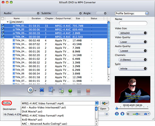 Xilisoft DVD to MP4 Converter for Mac