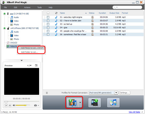 How to transfer iPod files