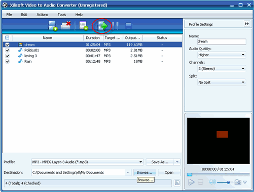 Convert MPEG to MP3