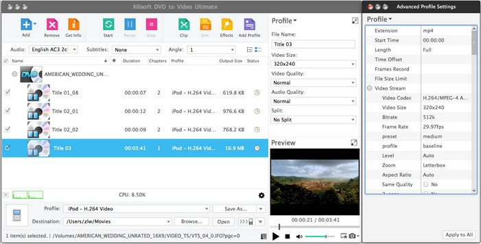 Xilisoft DVD to Video for Mac